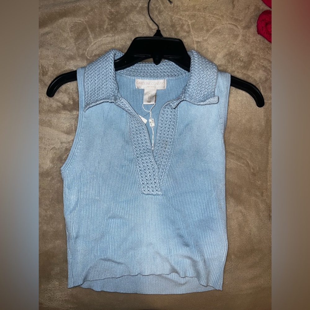 Caroline Constas Light Blue Brand New Top